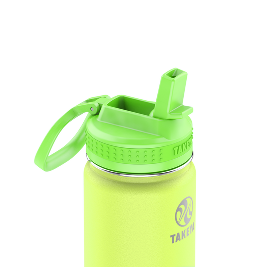 actives-kids-glow-in-the-dark-water-bottle-with-straw-lid-r2 51075-Actives-Kids-Straw-18-GID-LightningGreen-closeup.png