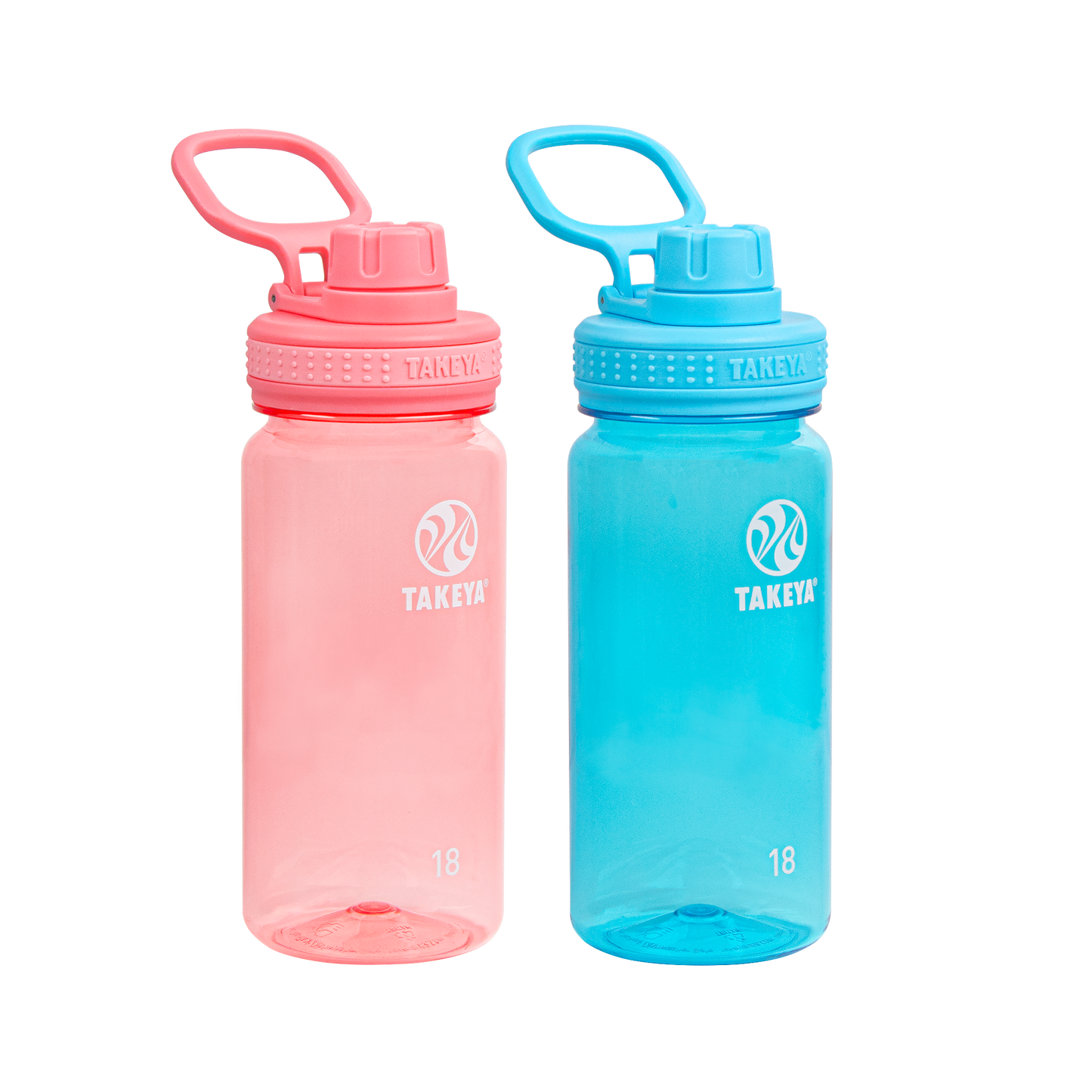 tritan-water-bottle-bundle-with-spout-lid-2-pack-w3 51475-Tritan-Spout-18-2pk-FlutterPink-BreezyBlue-Front_1.png