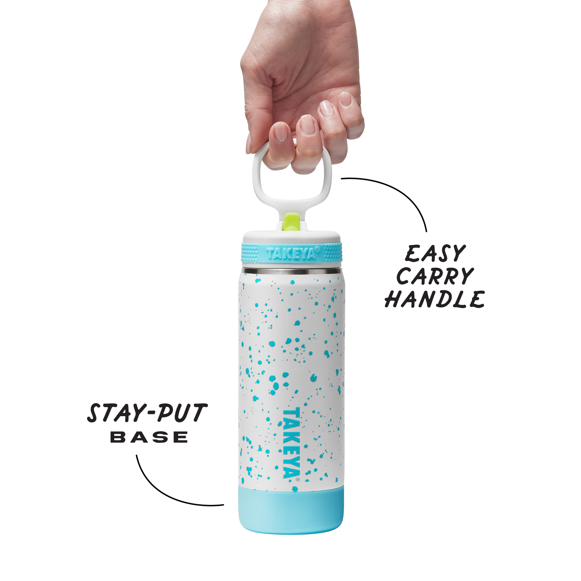 glow-in-the-dark-sport-kids-water-bottle-confetti-with-straw-lid-h1 TKS_SP25_CoreKidsGIDConfetti_StwBtl_CloudGlow_18oz_51368_v3_sRGB-Callout.png